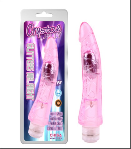Roze vibrator glitters mr.right pink - tag suteren