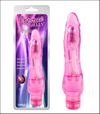 Roze vibrator - 20cm - precious pink - tag suteren